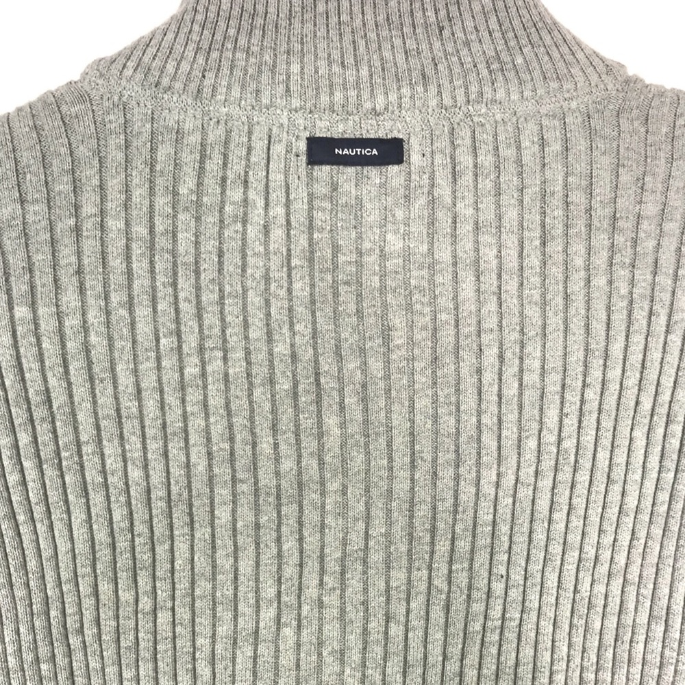 Nautica 4 Button + 1/4 Zip Knitted Cotton Sweater - Picture 5 of 8